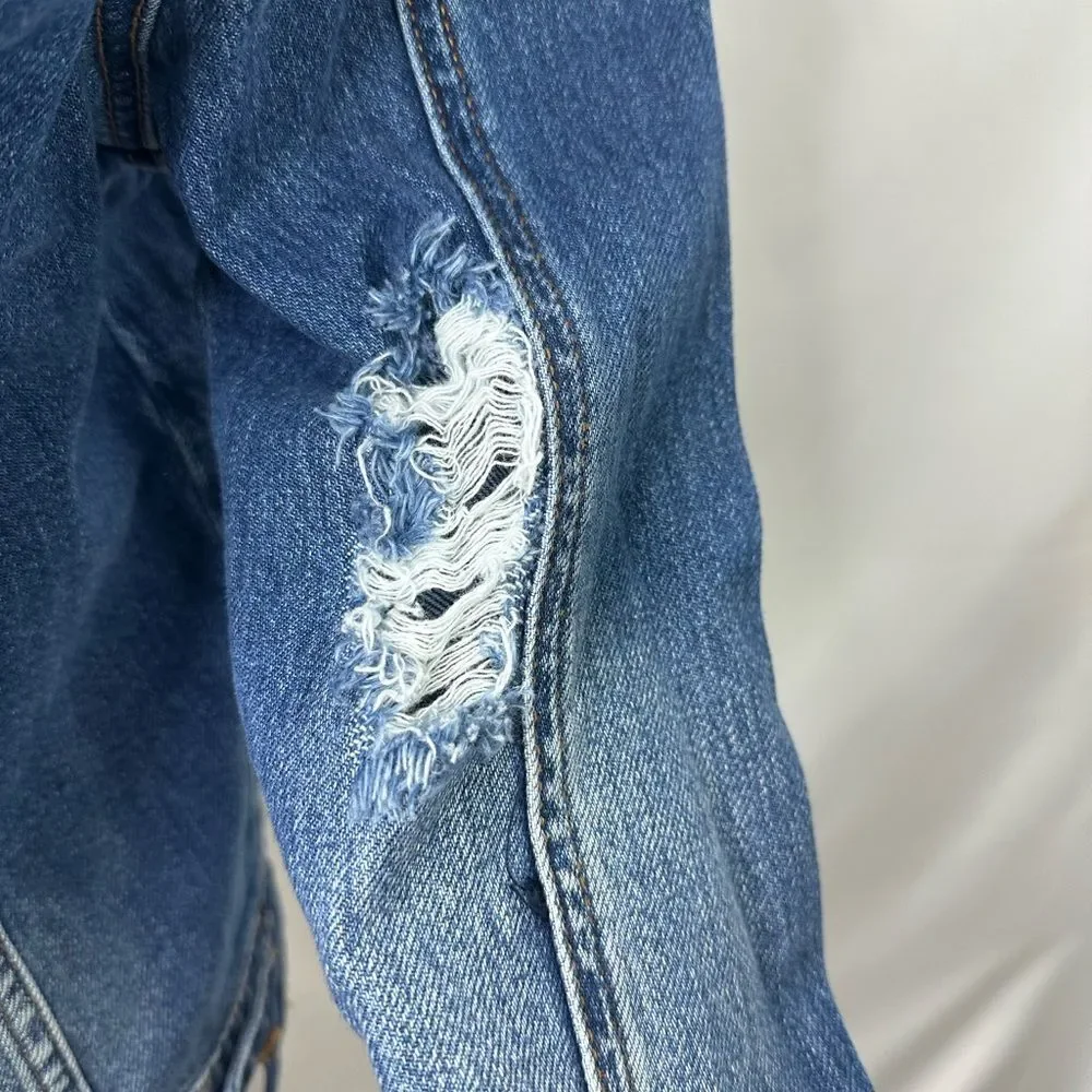 Prosperity Distressed Blue Denim Jacket Size XL - Picture 7 of 10